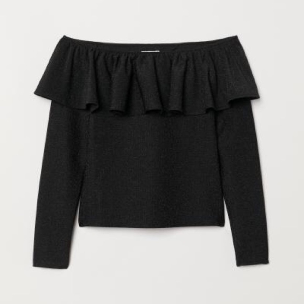 NWT Off-Shoulder Glitter Top